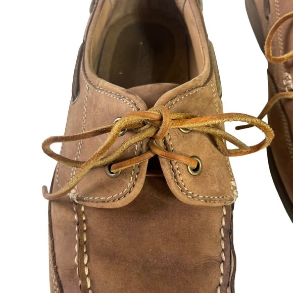 Nunn Bush Leather Boat Shoes Mens 11M Brown Rubber Sole Casual Comfort - Picture 5 of 9